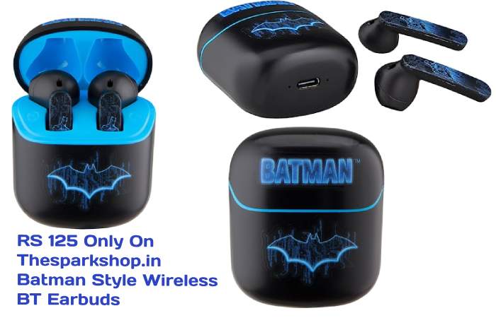 RS 125 Only On Thesparkshop.in Batman Style Wireless BT Earbuds